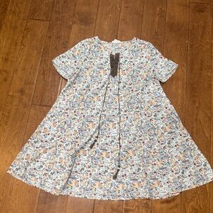 Like New Size medium freeway Floral Patterned Dress with leather Tie